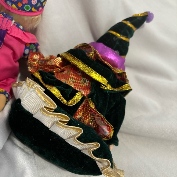 Vintage Circus Clown Jester Dolls Set Toy Collector Posable Body - Picture 9 of 11